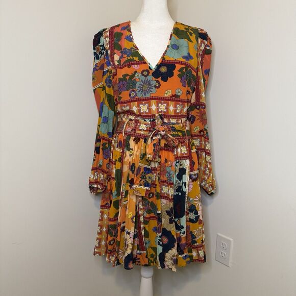 Laroque Emma Dress Size Large Colorful Fun Longsleeve Boutique - Picture 1 of 13
